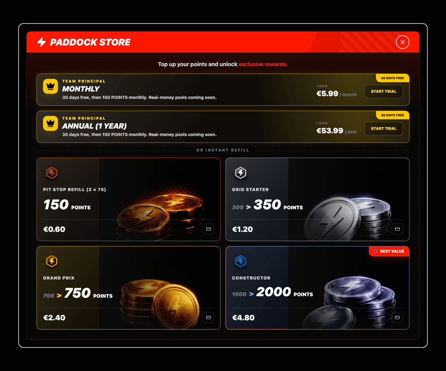 FR1Bet Paddock Store offers